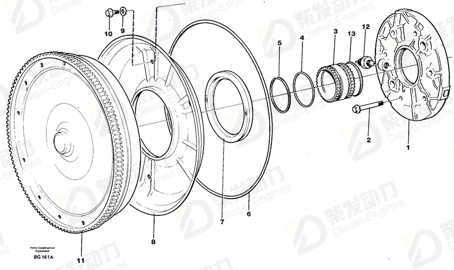 VOLVO Torque converter 11038438 Drawing VOLVO Torque converter 11038438 Drawing
