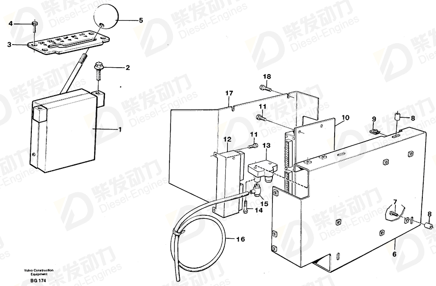 VOLVO Electronic unit 11042107 Drawing