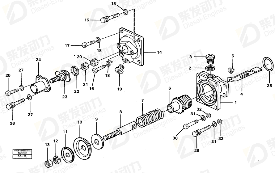 VOLVO Stop, Shoulder 244676 Drawing