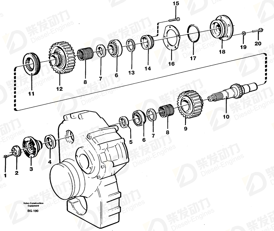 VOLVO Gear 11036724 Drawing