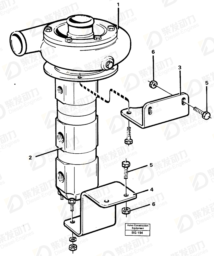VOLVO Water Pump 11062650 Drawing