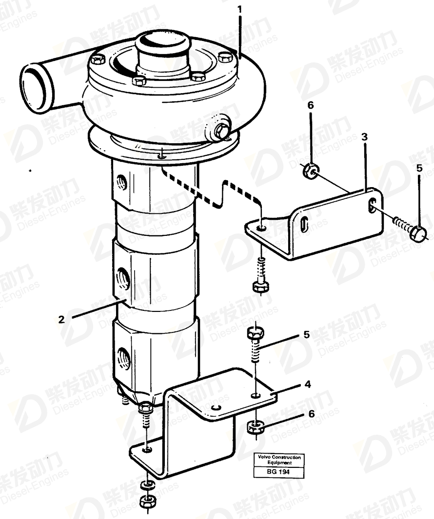 VOLVO Engine 11062388 Drawing