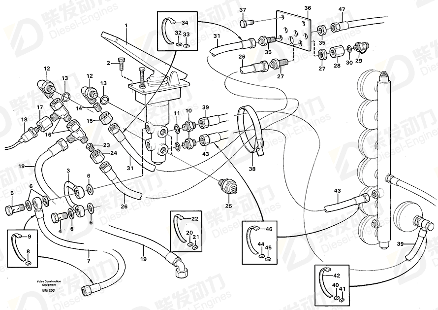 VOLVO Brake pedal 11062294 Drawing