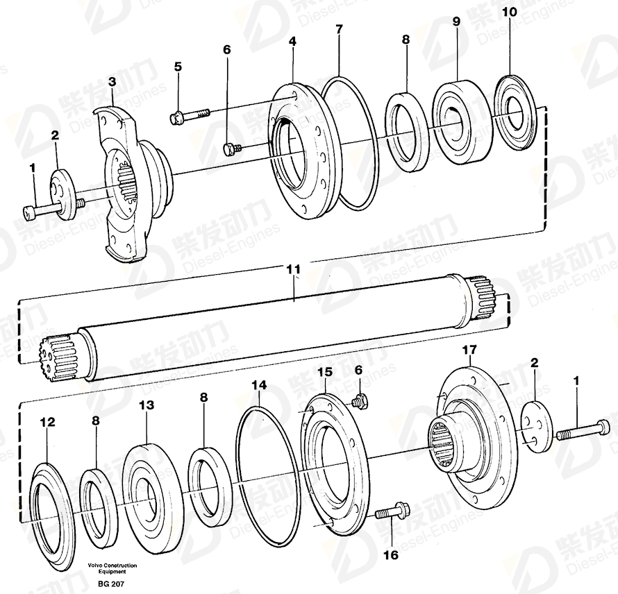 VOLVO Roller bearing 183082 Drawing