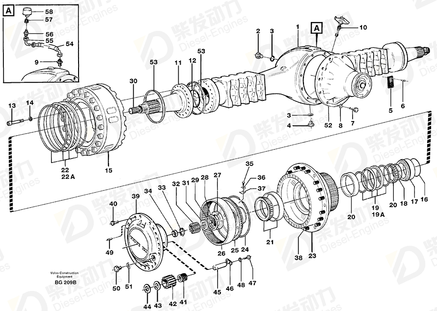 VOLVO Thrust washer 11035882 Drawing