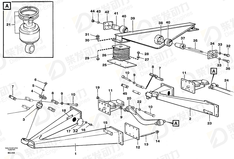 VOLVO Rubber Spring 11119260 Drawing