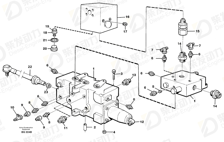 VOLVO Valve body 11061837 Drawing VOLVO Valve body 11061837 Drawing
