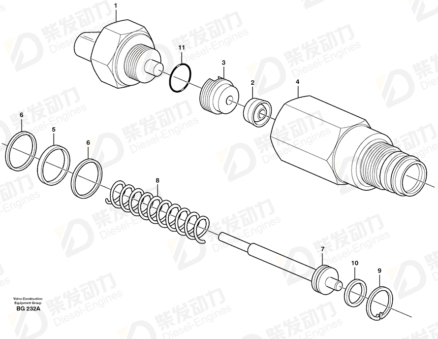 VOLVO Piston 11063883 Drawing