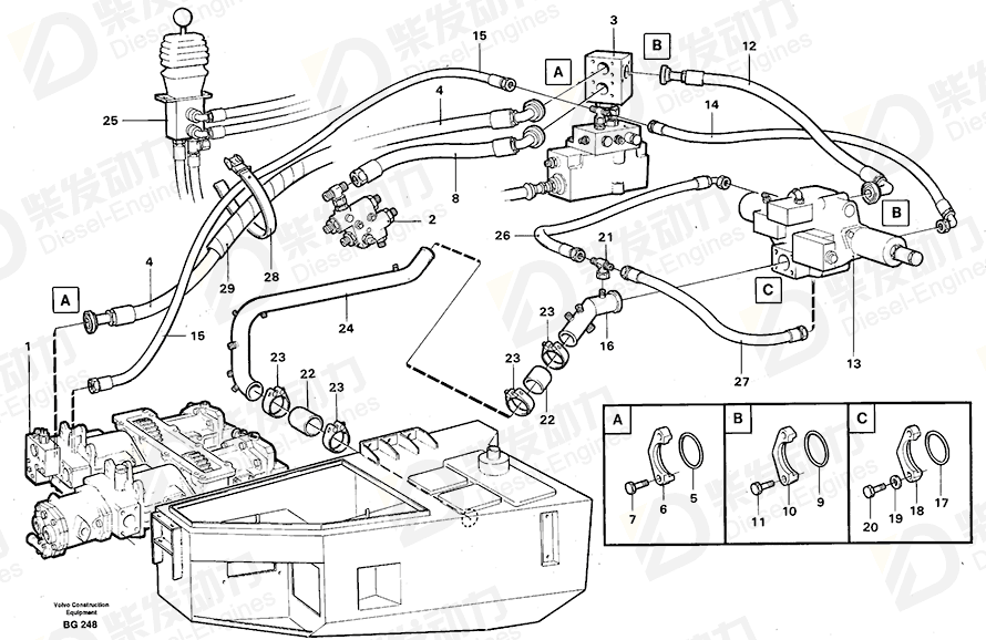 VOLVO Hose protection 11062618 Drawing VOLVO Hose protection 11062618 Drawing
