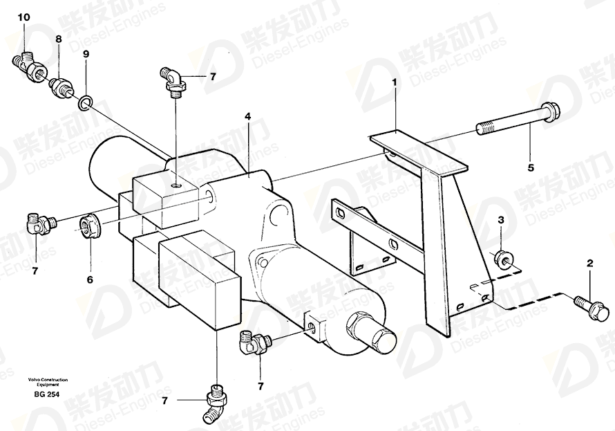 VOLVO Bracket 11062190 Drawing
