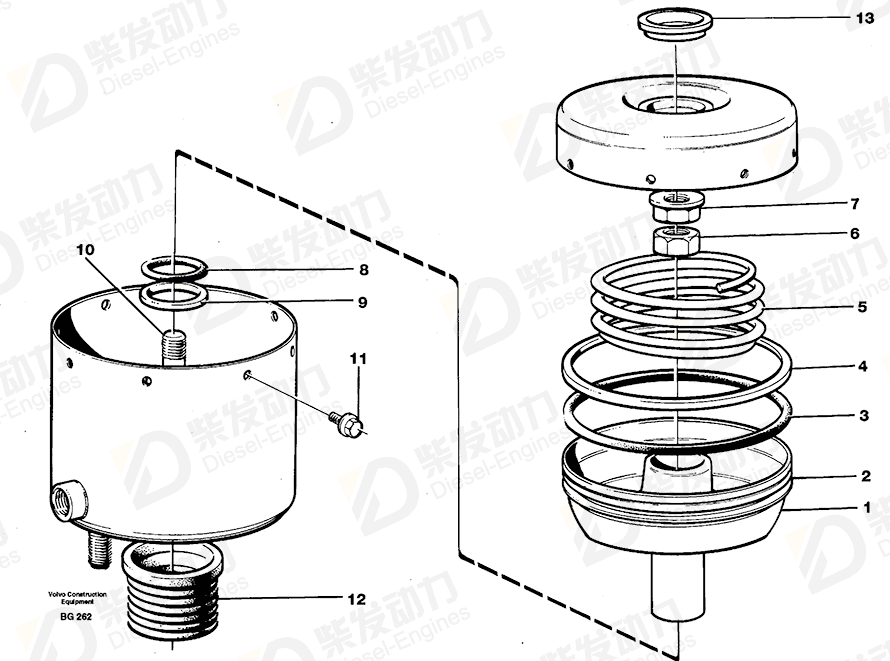 VOLVO Bushing 351383 Drawing