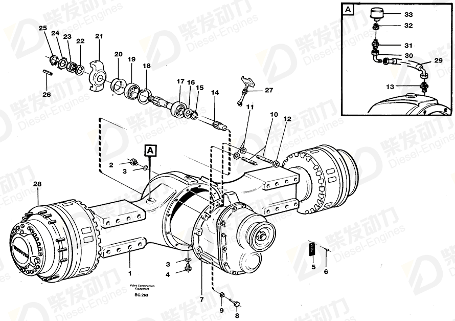 VOLVO Planetary Axle 23747 Drawing VOLVO Planetary Axle 23747 Drawing