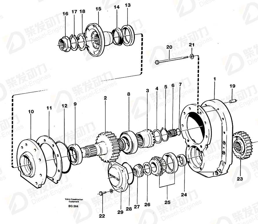 VOLVO Gear housing 4870431 Drawing