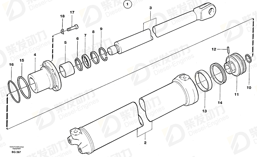 VOLVO Piston seal 11088110 Drawing