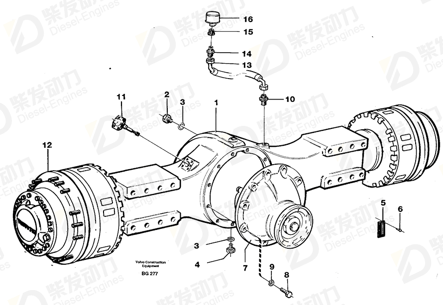 VOLVO Planetary Axle 23748 Drawing VOLVO Planetary Axle 23748 Drawing