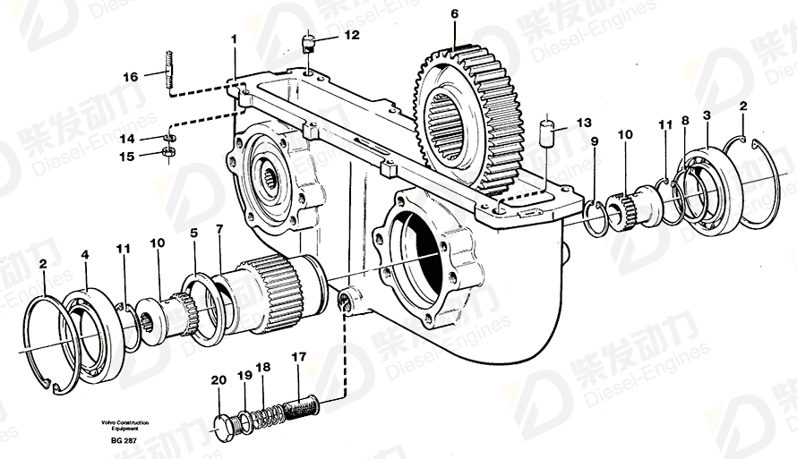 VOLVO Power take-off 11030631 Drawing