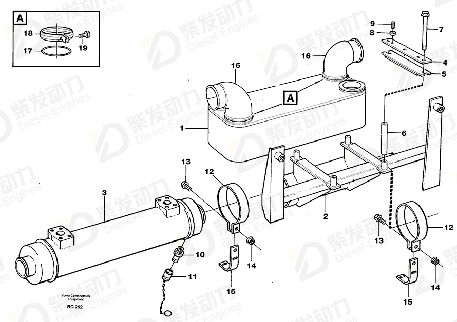 VOLVO Bracket 11062240 Drawing