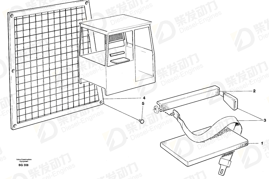 VOLVO Backrest 11057285 Drawing