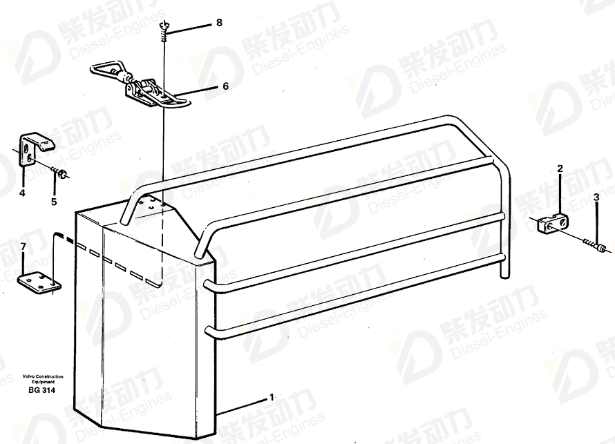 VOLVO Clamp 11051644 Drawing