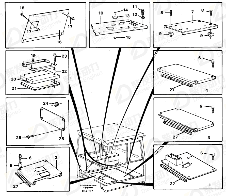 VOLVO Control panel 11058439 Drawing