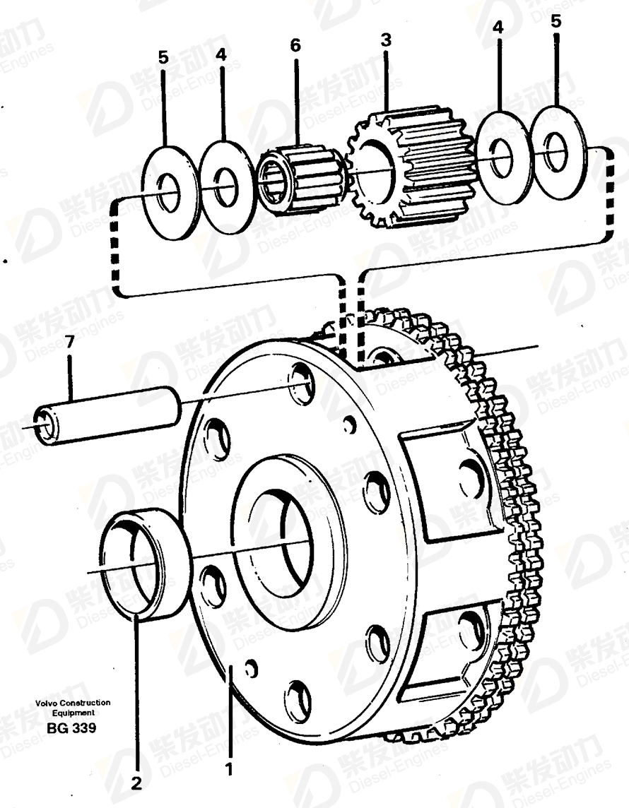 VOLVO Needle bearing 1650179 Drawing