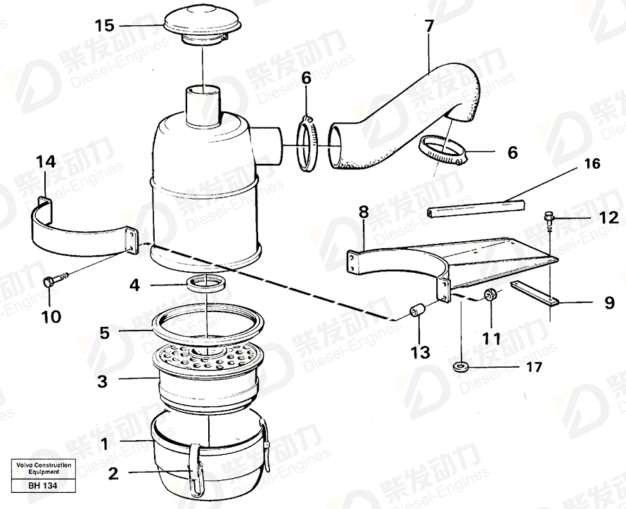VOLVO Hose 4775057 Drawing