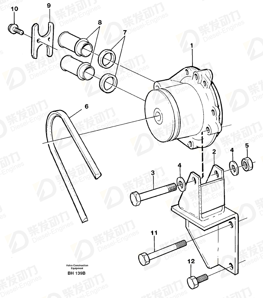 VOLVO Bracket 11032640 Drawing