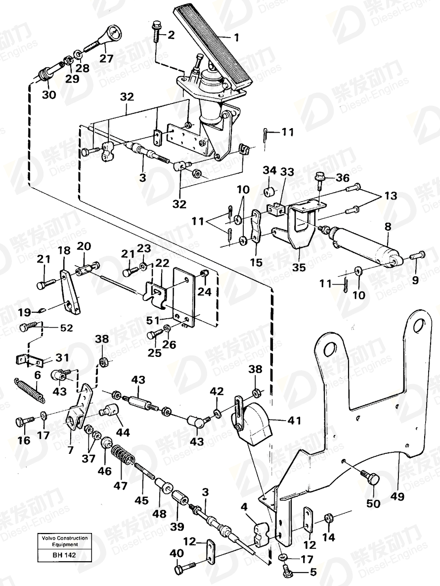 VOLVO Angle ball joint 11051736 Drawing