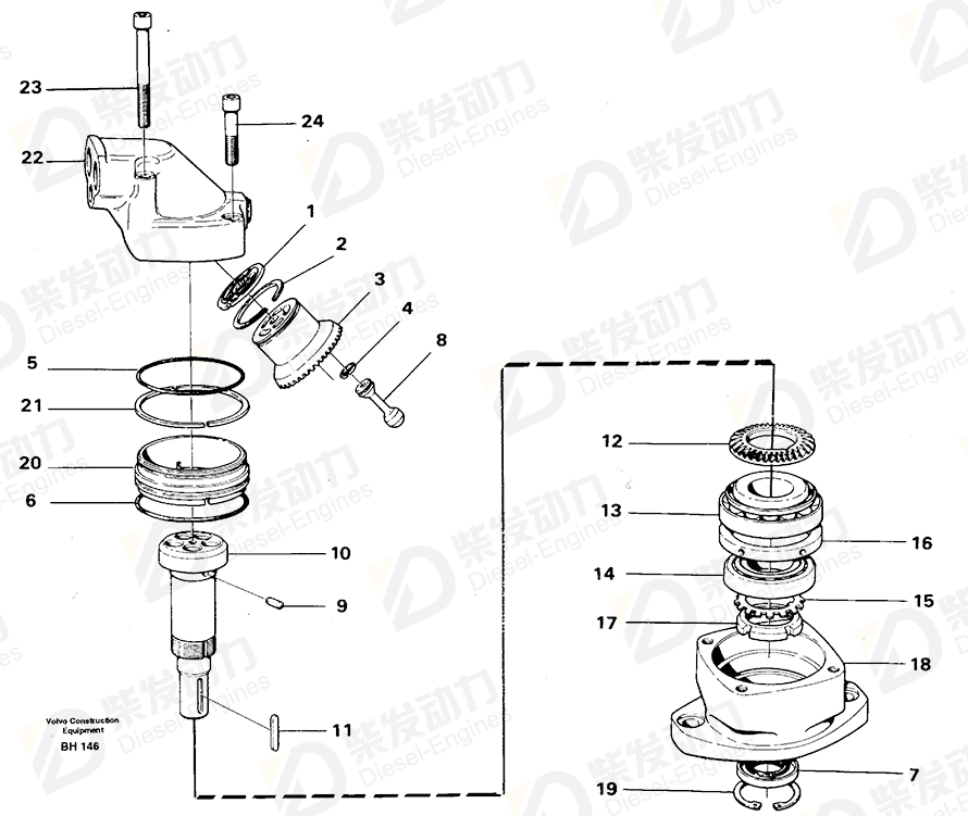 VOLVO Ball bearing 7011043 Drawing