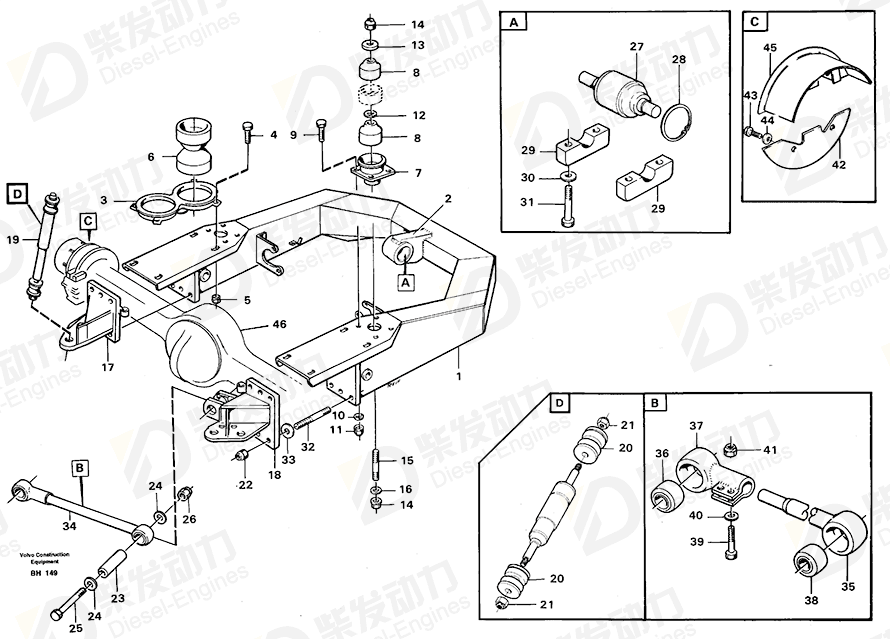 VOLVO Shock absorber anchorage 4941200 Drawing VOLVO Shock absorber anchorage 4941200 Drawing