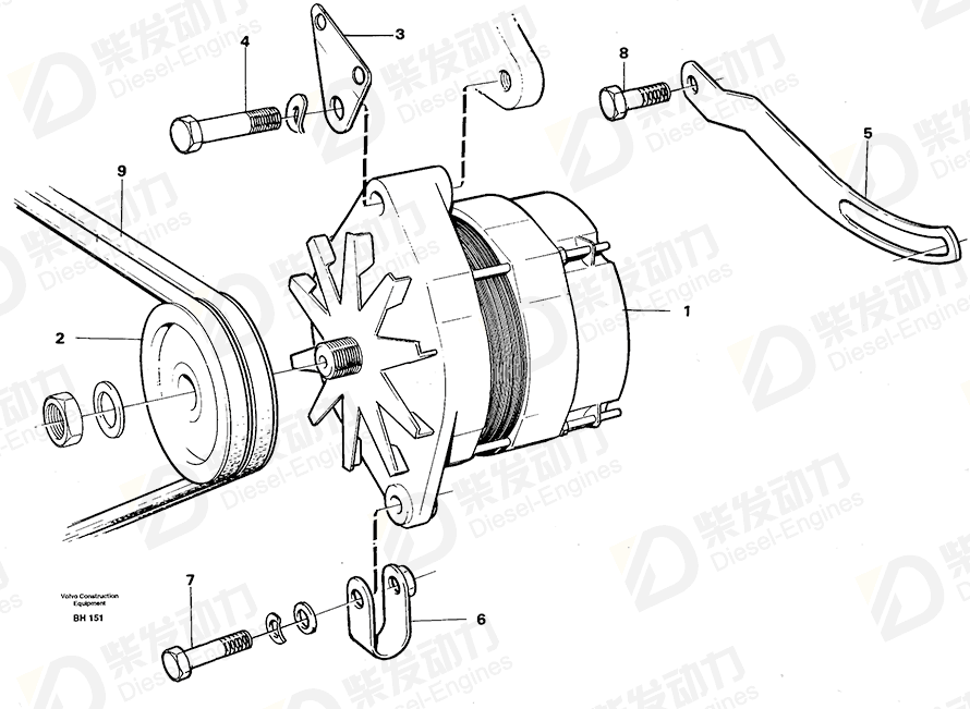 VOLVO Spacer sleeve 11030909 Drawing