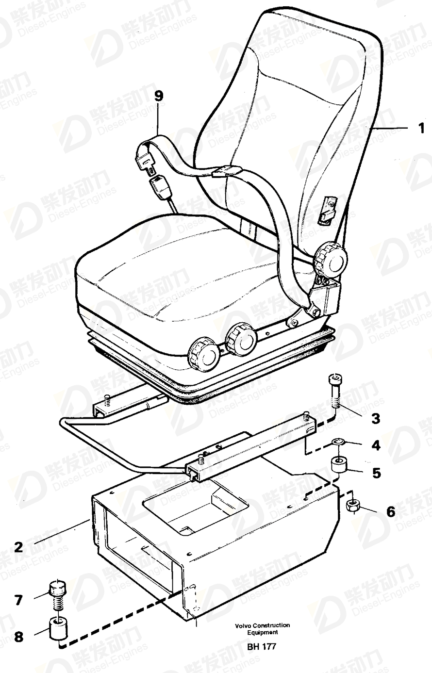 VOLVO Hip Belt 11104017 Drawing
