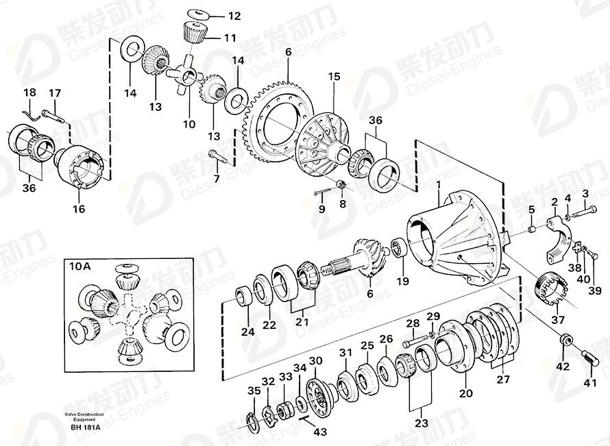 VOLVO Drive gear set 1523002 Drawing