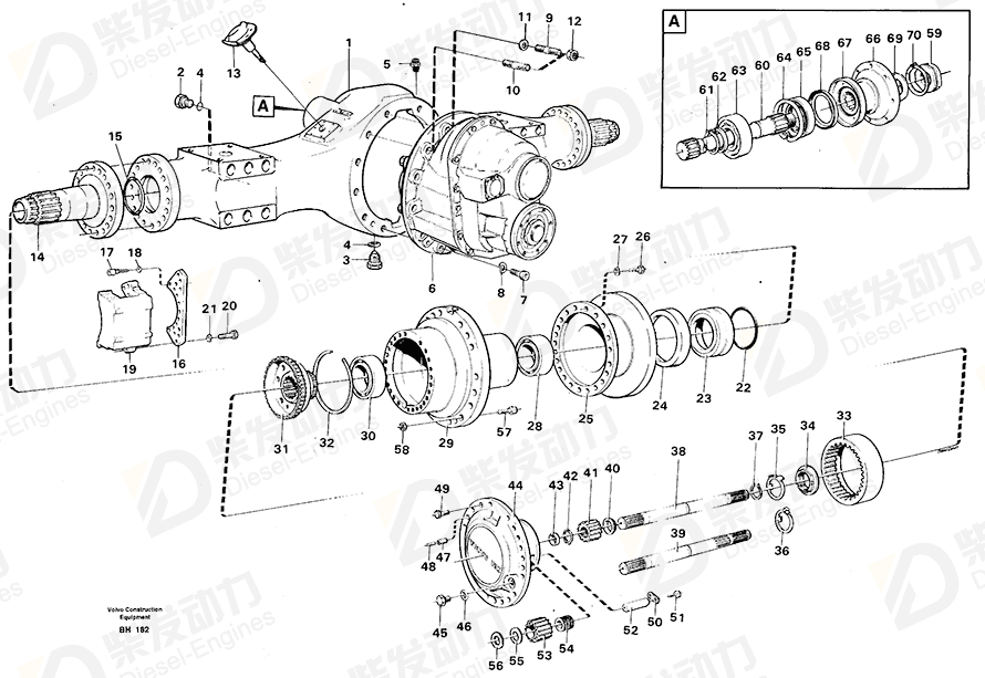 VOLVO Planetary Axle 23537 Drawing VOLVO Planetary Axle 23537 Drawing
