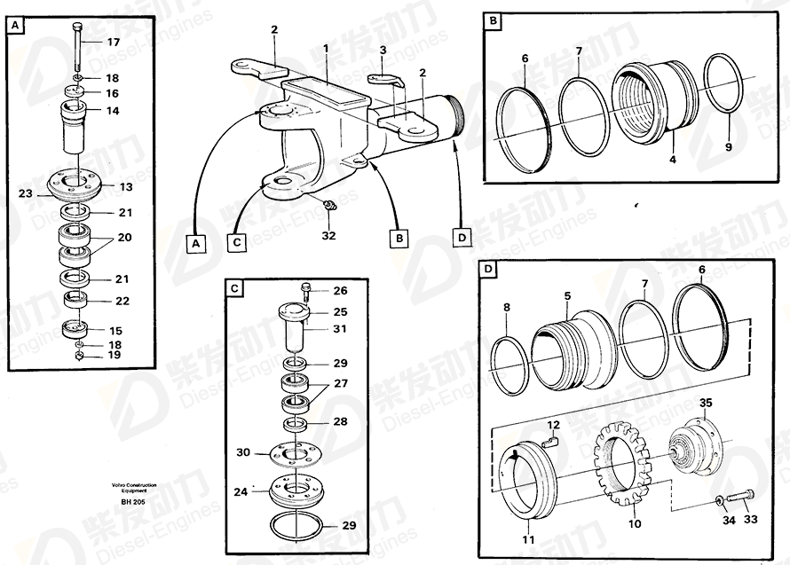 VOLVO Bracket 11054253 Drawing