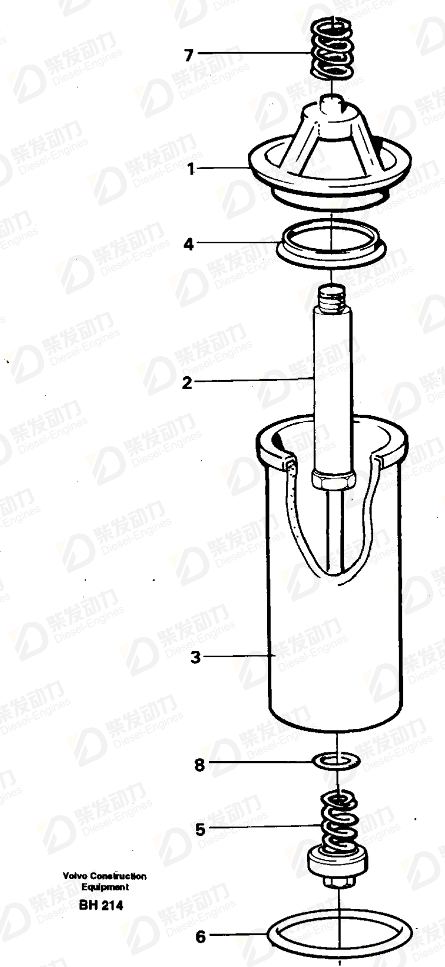 VOLVO Filter Retainer 11026955 Drawing VOLVO Filter Retainer 11026955 Drawing