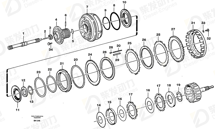 VOLVO Sealing ring 11991088 Drawing