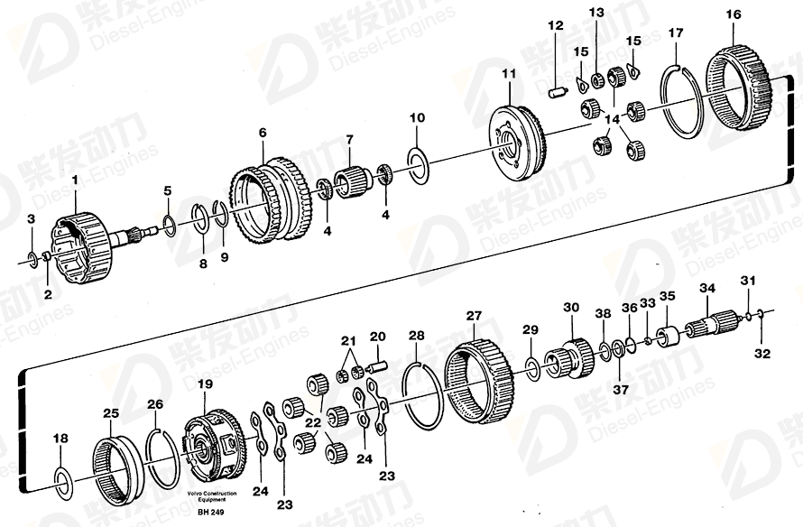 VOLVO Wear washer 11991135 Drawing