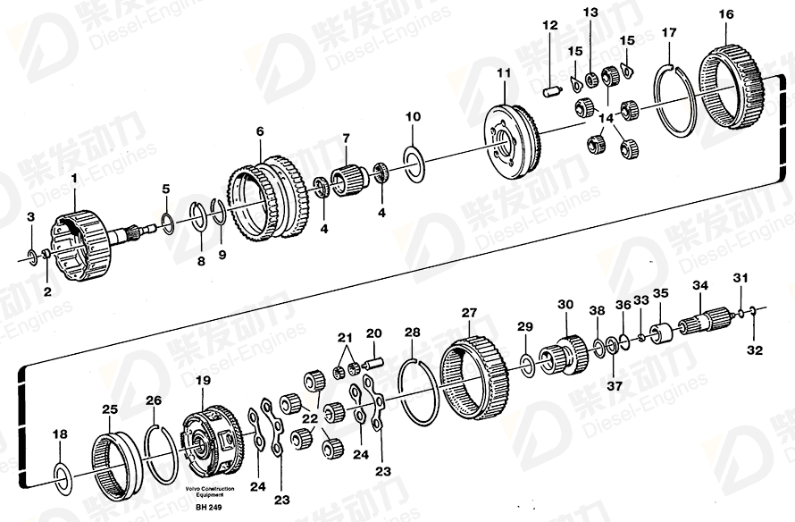 VOLVO Planet gear 11991137 Drawing VOLVO Planet gear 11991137 Drawing