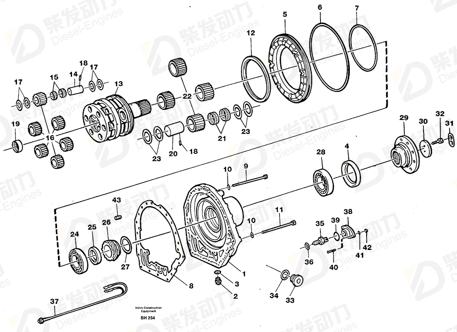 VOLVO Adjusting washer 11991192 Drawing