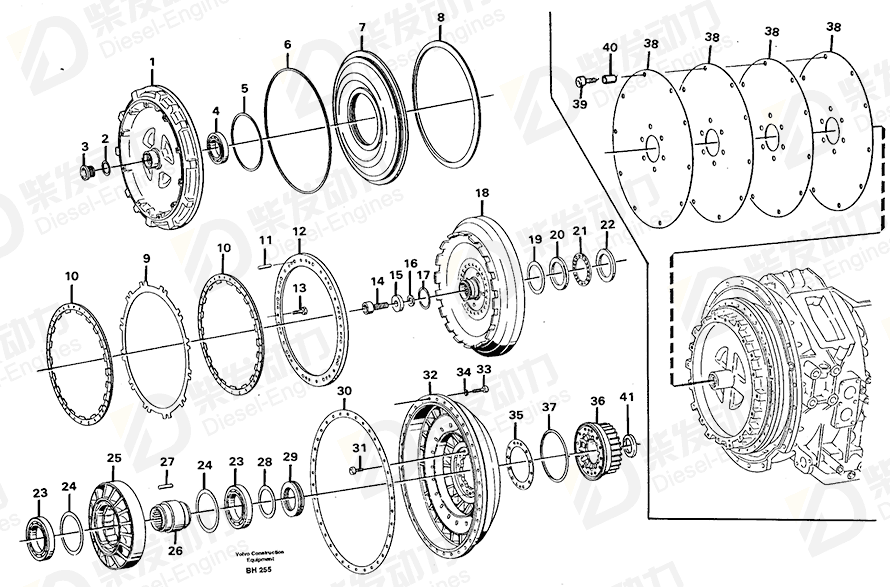 VOLVO Stator 11701326 Drawing