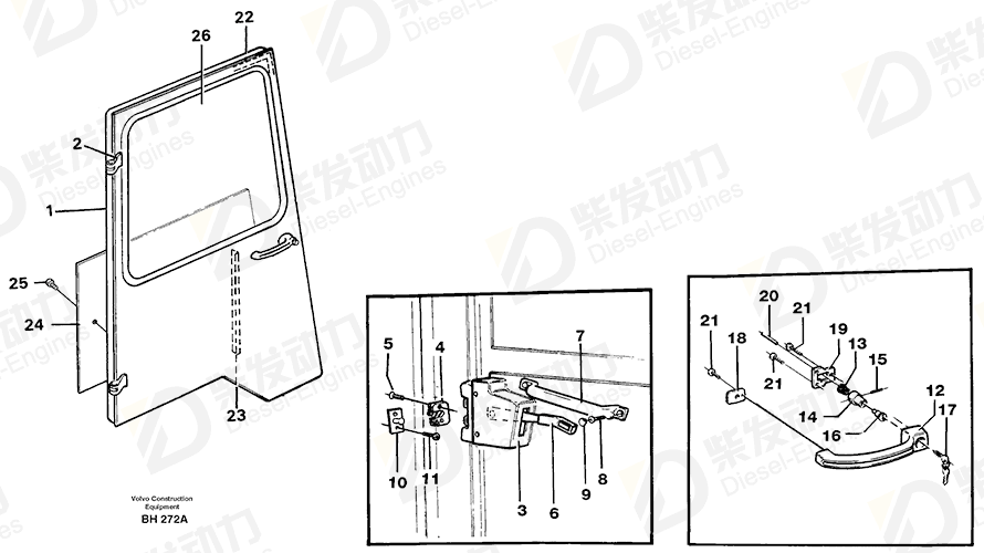 VOLVO Door panel 11058670 Drawing