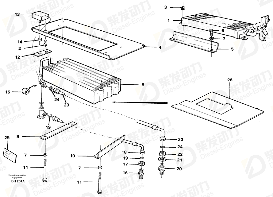 VOLVO Run-off plate 11058715 Drawing