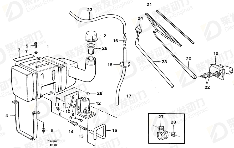 VOLVO Mounting kit 11058046 Drawing VOLVO Mounting kit 11058046 Drawing