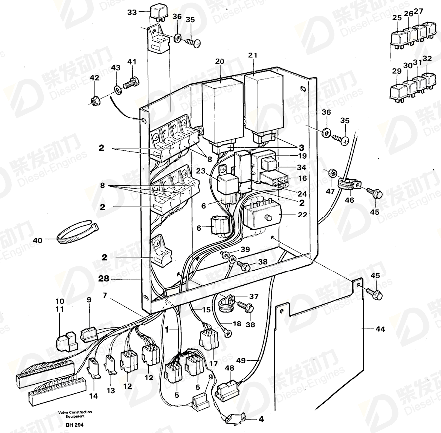 VOLVO Cable harness 11061933 Drawing