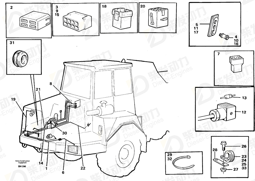 VOLVO Cable harness 11061559 Drawing
