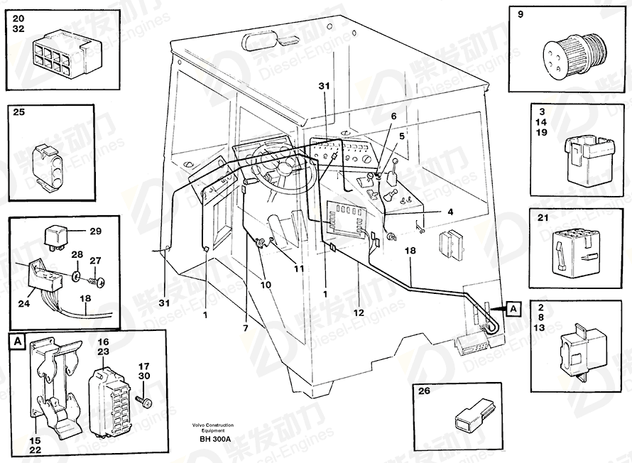 VOLVO Cable harness 11062778 Drawing VOLVO Cable harness 11062778 Drawing