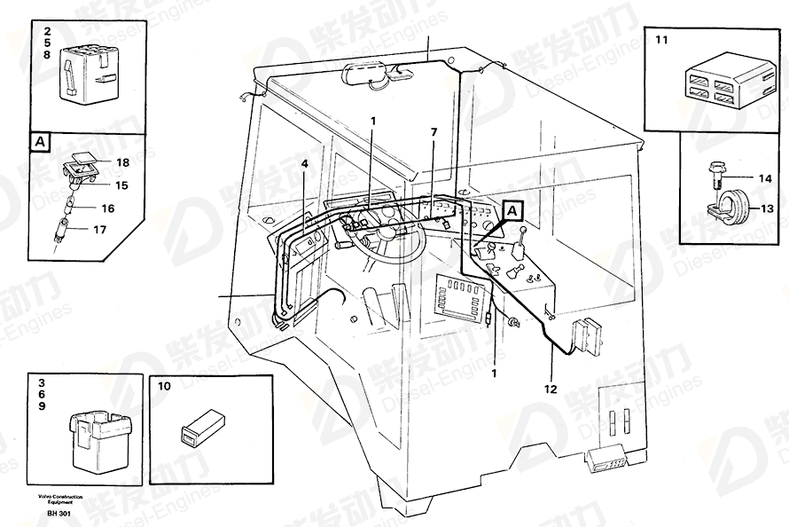 VOLVO Cable harness 11062387 Drawing