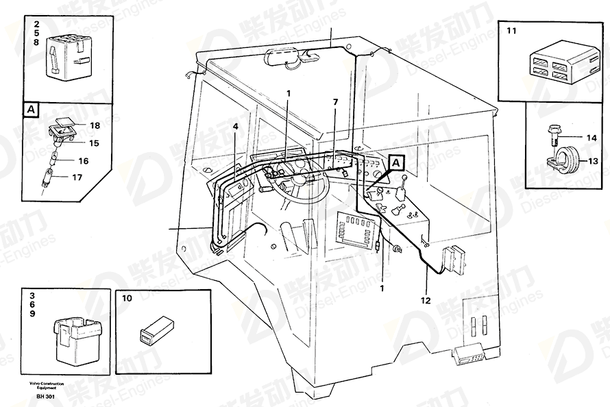 VOLVO Cable harness 11062387 Drawing VOLVO Cable harness 11062387 Drawing