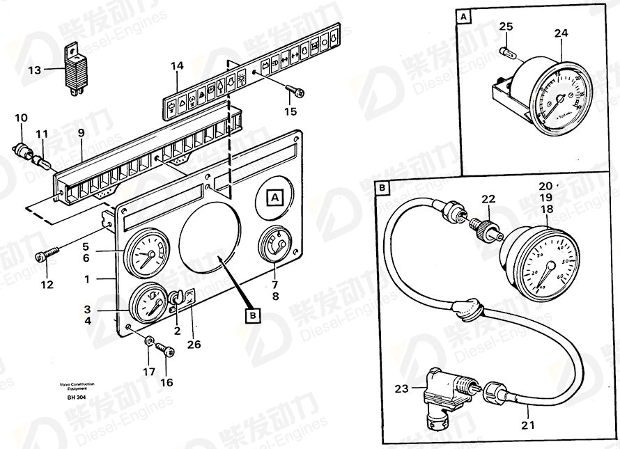 VOLVO Speedometer cable 4940521 Drawing